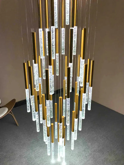 crystal loft gold & clear chandelier living room light