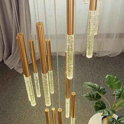 crystal loft gold & clear chandelier living room light