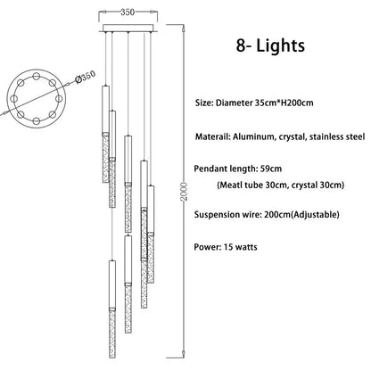 crystal loft gold & clear chandelier living room light