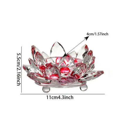 Colorful crystal lotus candle holder dining room aromatherapy base