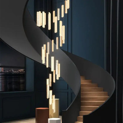 Modern gold crystal lustre pendant lights for dining room dimmable