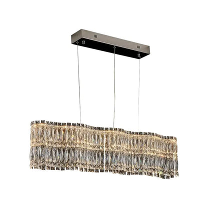 crystal luxe multi-tiered gold chandelier living room light