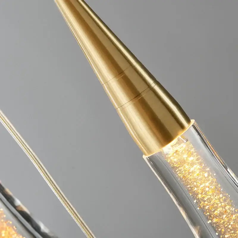 Modern gold crystal luxury ceiling chandelier staircase pendant light