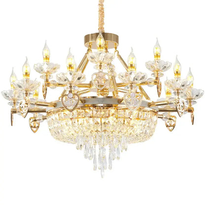 crystal luxury gold chandelier for living room