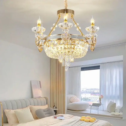 crystal luxury gold chandelier for living room