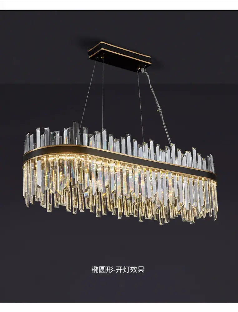 Modern gold luxury modest crystal chandelier dining room light