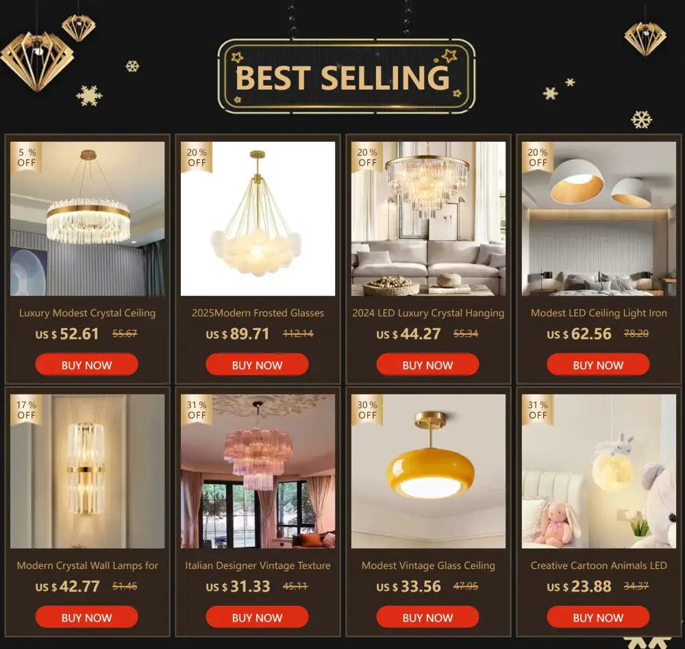 Modern gold luxury modest crystal chandelier dining room light