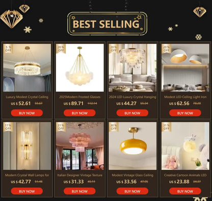 Modern gold luxury modest crystal chandelier dining room light
