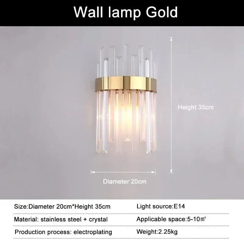Modern gold luxury modest crystal chandelier dining room light