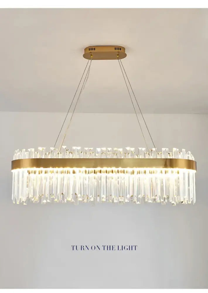 Modern gold luxury modest crystal chandelier dining room light