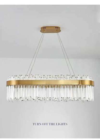 Modern gold luxury modest crystal chandelier dining room light