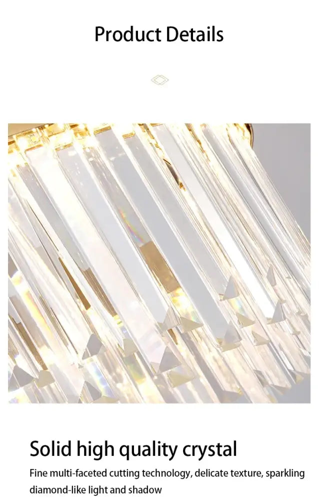Modern gold luxury modest crystal chandelier dining room light