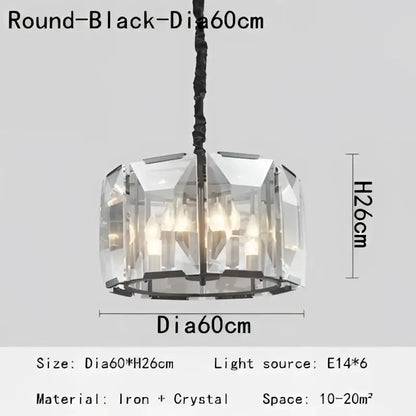 crystal pendant chandelier gold living room light