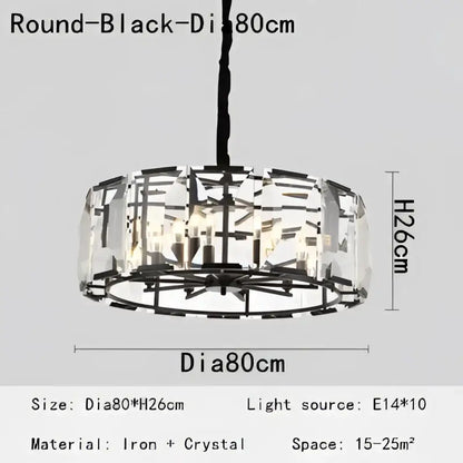crystal pendant chandelier gold living room light