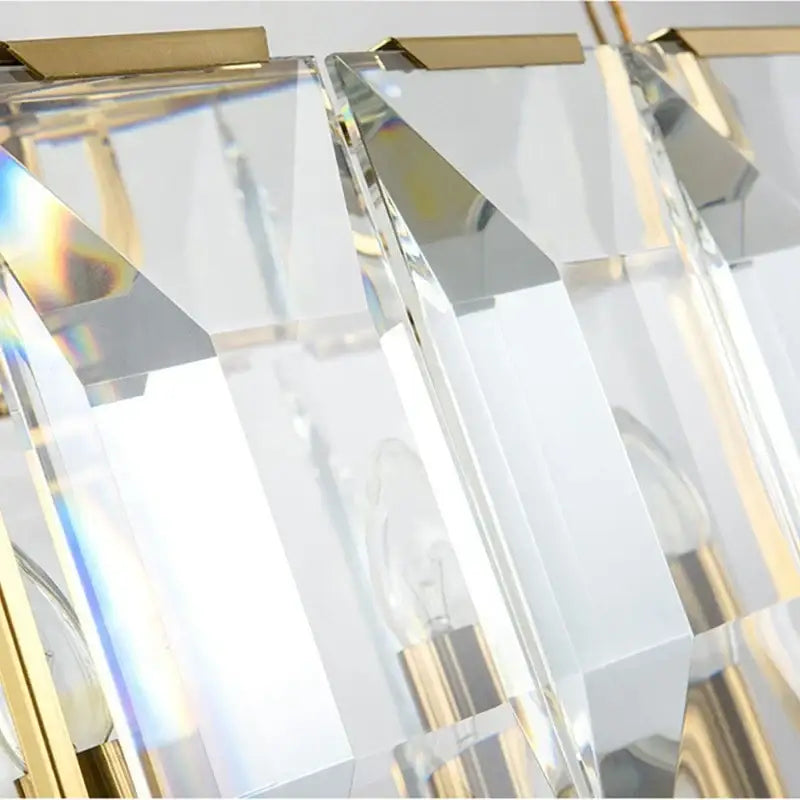 crystal pendant chandelier gold living room light