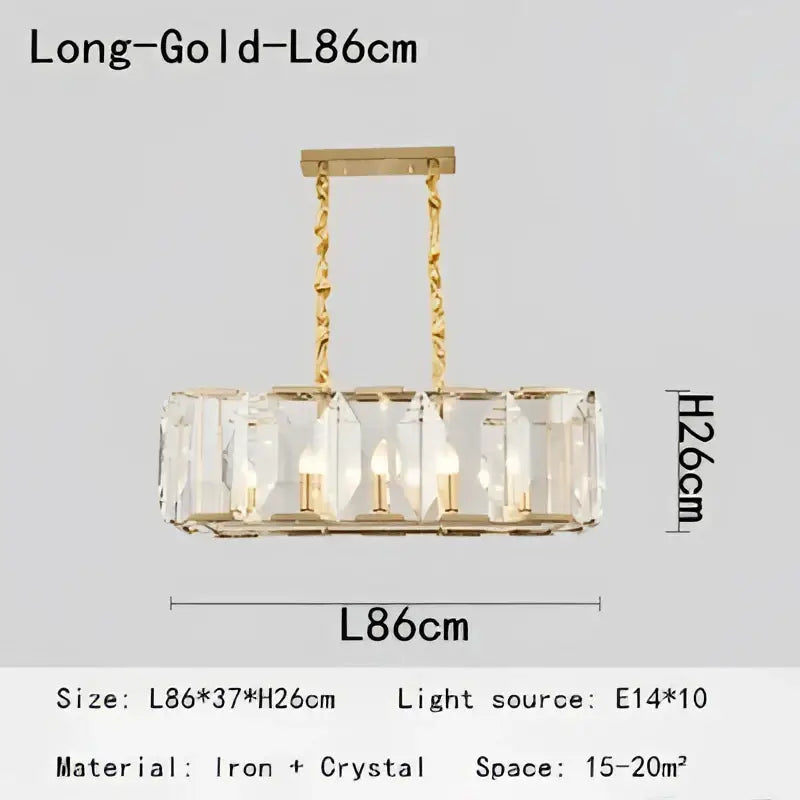 crystal pendant chandelier gold living room light
