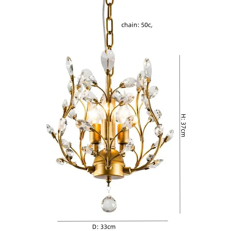 crystal tree black chandelier with beads bedroom light