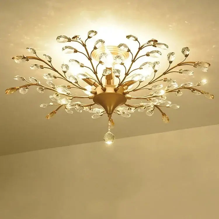 crystal tree black chandelier with beads bedroom light