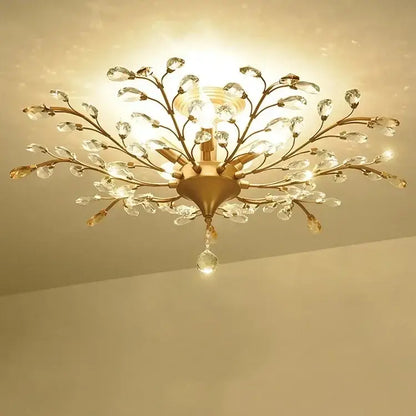 crystal tree black chandelier with beads bedroom light