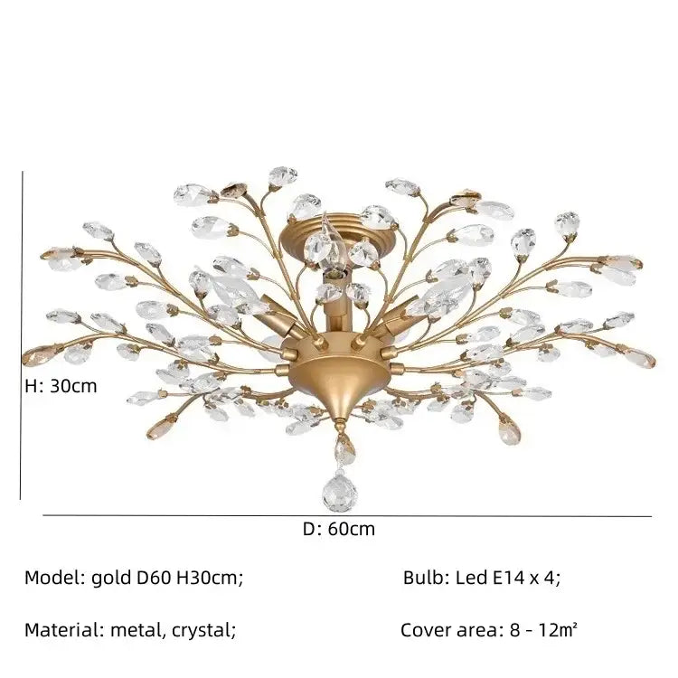 crystal tree black chandelier with beads bedroom light