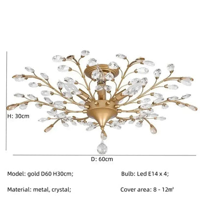 crystal tree black chandelier with beads bedroom light