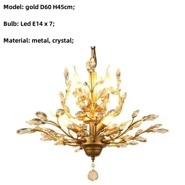 crystal tree black chandelier with beads bedroom light