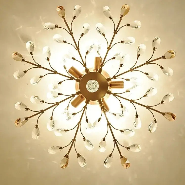 crystal tree black chandelier with beads bedroom light