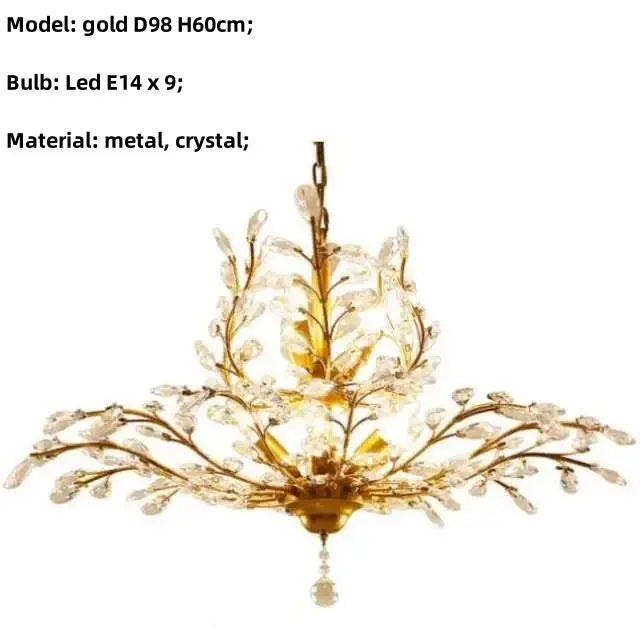 crystal tree black chandelier with beads bedroom light