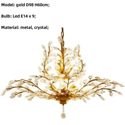 crystal tree black chandelier with beads bedroom light