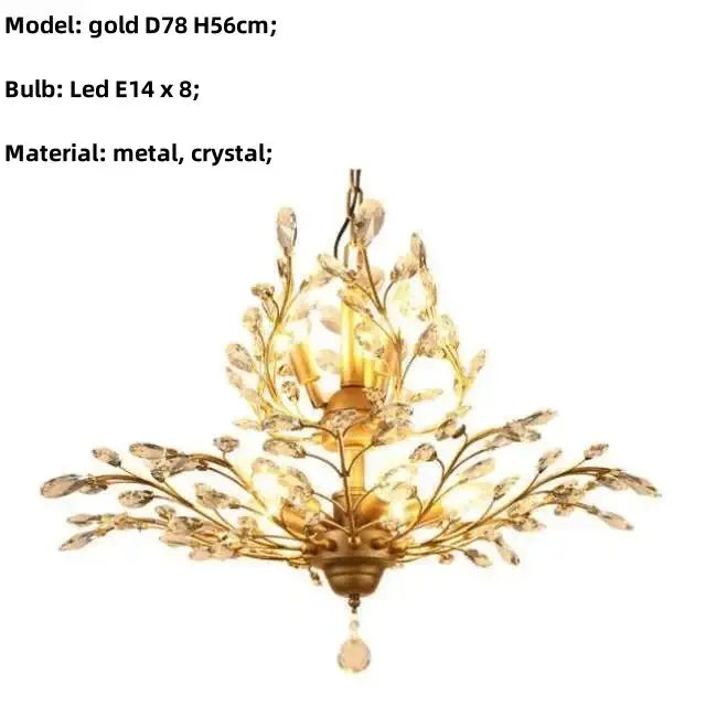 crystal tree black chandelier with beads bedroom light