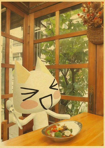 DecorBites™ Cute 3D Cat Poster for Home Decor