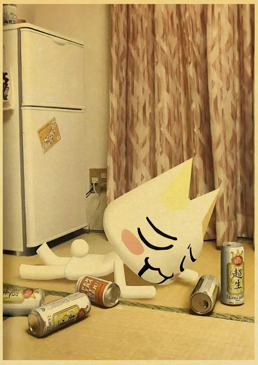 DecorBites™ Cute 3D Cat Poster for Home Decor