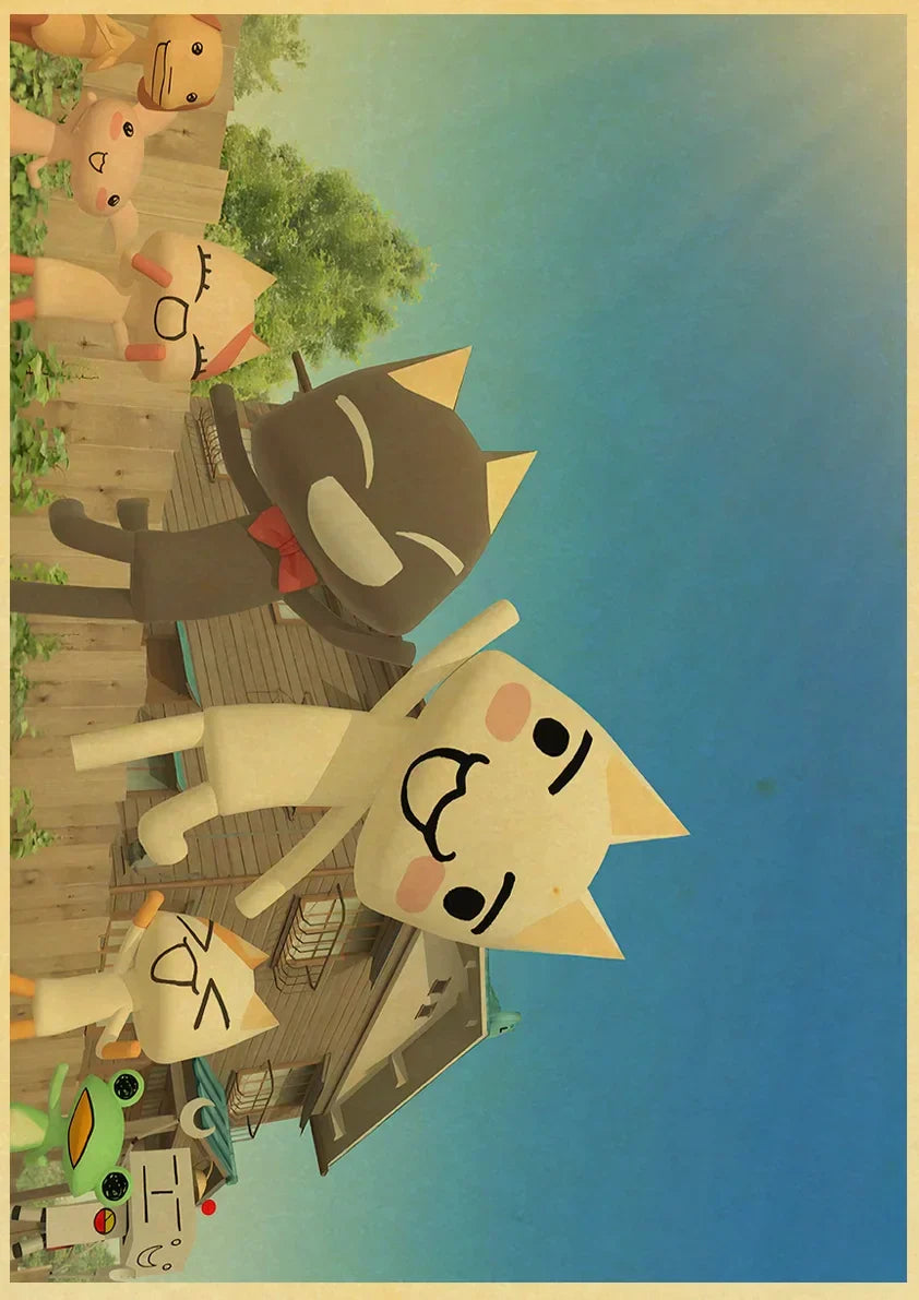 DecorBites™ Cute 3D Cat Poster for Home Decor