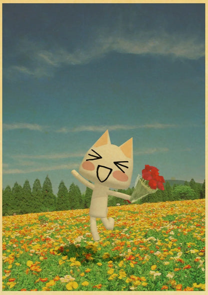DecorBites™ Cute 3D Cat Poster for Home Decor