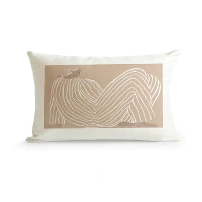 cute dog printed black & white pillow cover living room