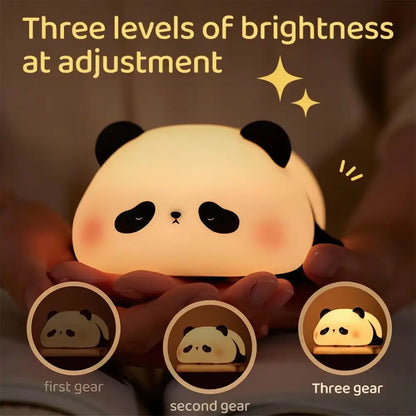 cute panda white & black night light bedroom sleep lamp