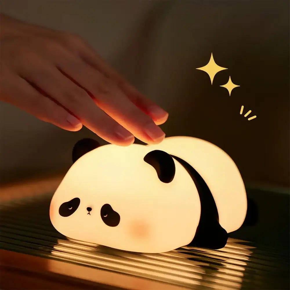 cute panda white & black night light bedroom sleep lamp