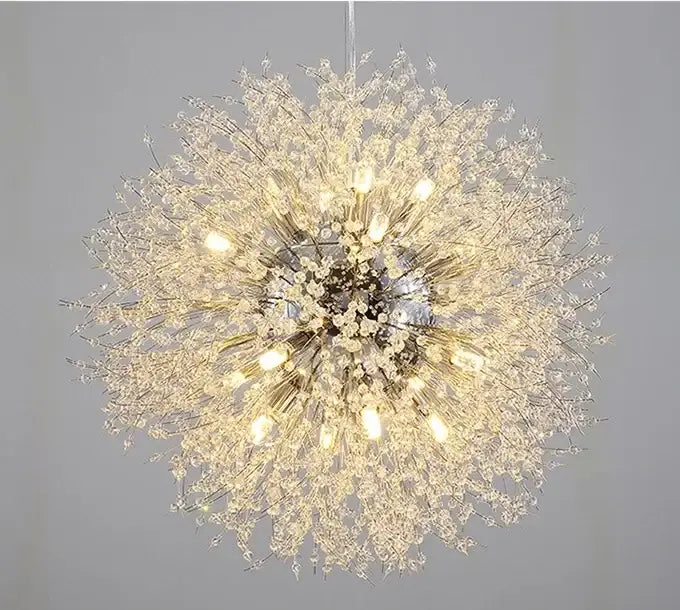 dandelion chandelier gold and crystal living room light
