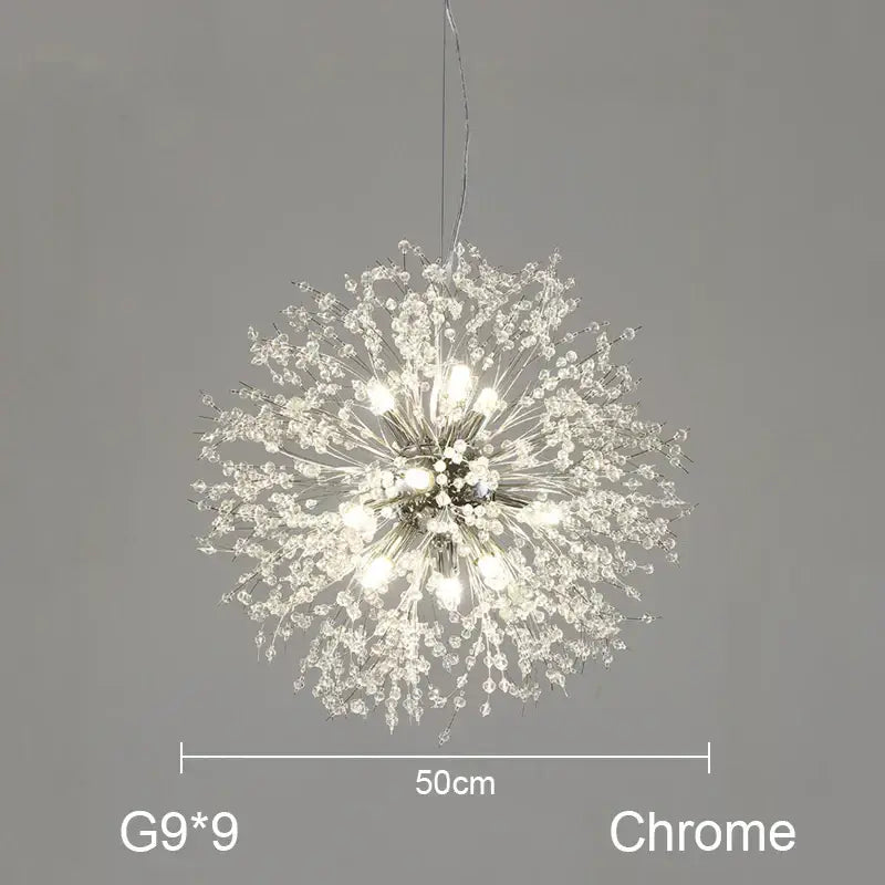 dandelion chandelier gold crystal led living room light
