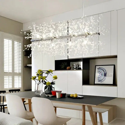 dandelion chandelier gold crystal led living room light