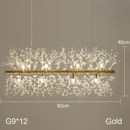 dandelion chandelier gold crystal led living room light