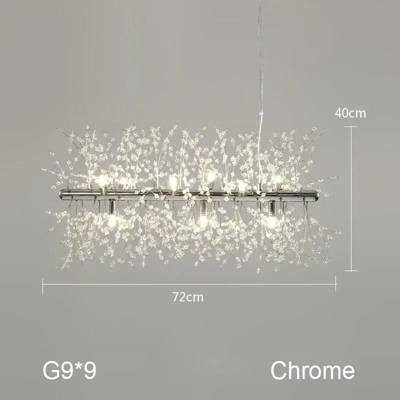 dandelion chandelier gold crystal led living room light