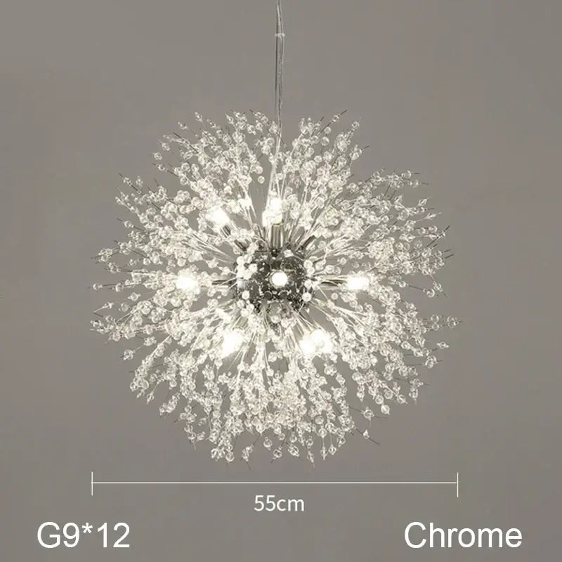 dandelion chandelier gold crystal led living room light