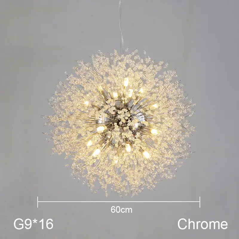 dandelion chandelier gold crystal led living room light