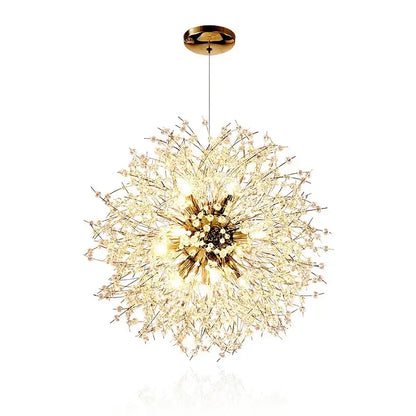 dandelion chandelier gold crystal led living room light