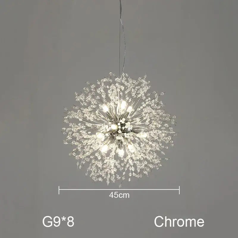 dandelion chandelier gold crystal led living room light