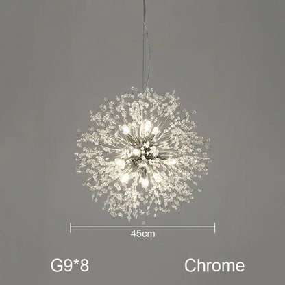 dandelion chandelier gold crystal led living room light