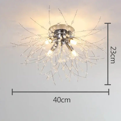 dandelion crystal led ceiling light for living room