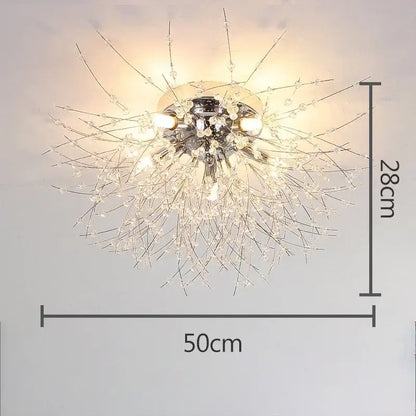 dandelion crystal led ceiling light for living room