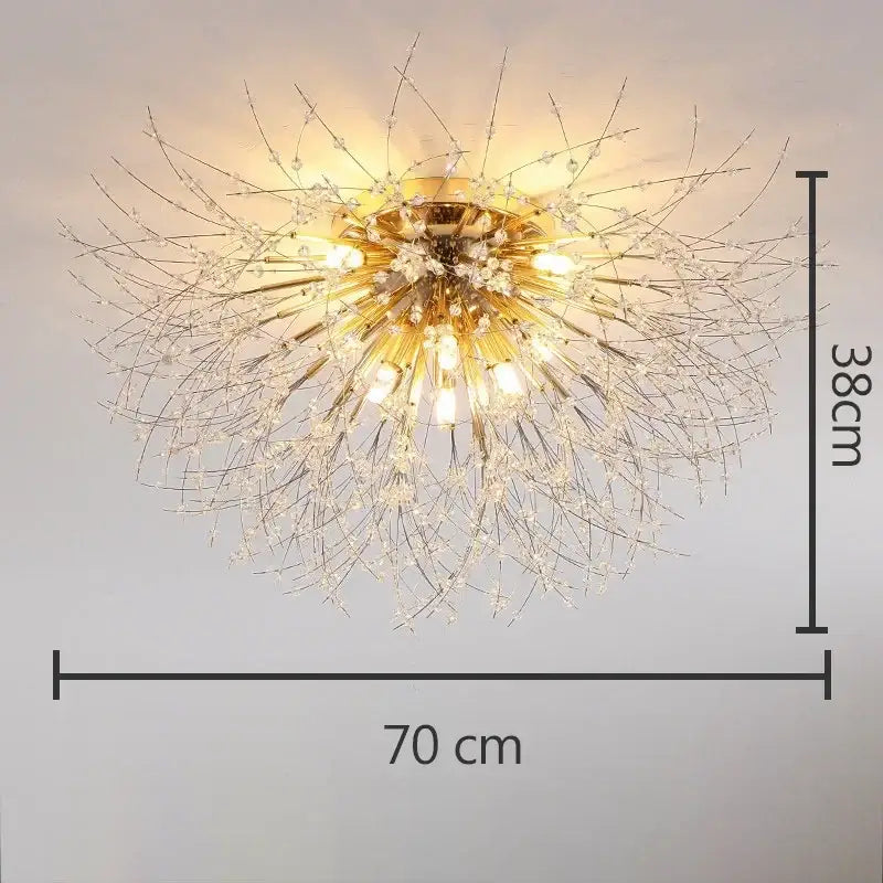 dandelion crystal led ceiling light for living room